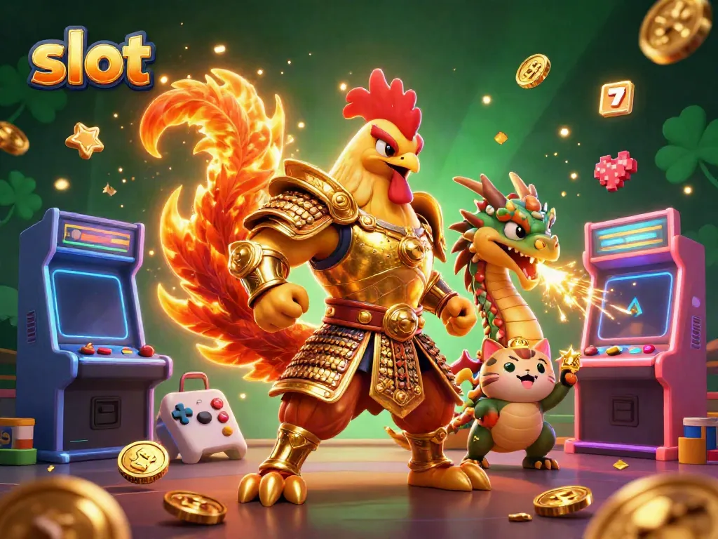Engage in slot excitement with dynamic 3D characters and casino gaming elements