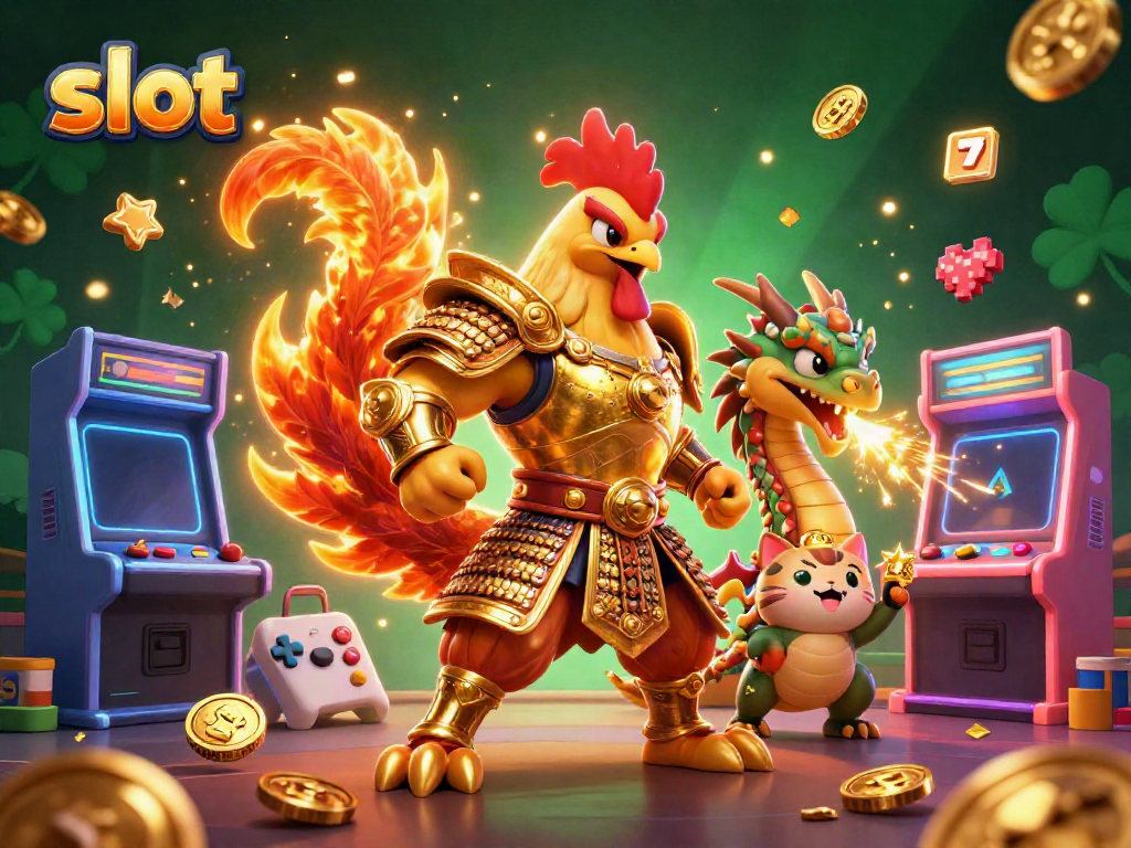 Engage in slot excitement with dynamic 3D characters and casino gaming elements