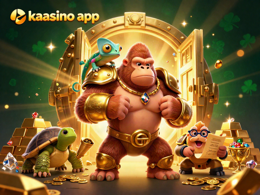 Play thrilling games on the kaasino app, featuring vibrant characters and rich casino elements.