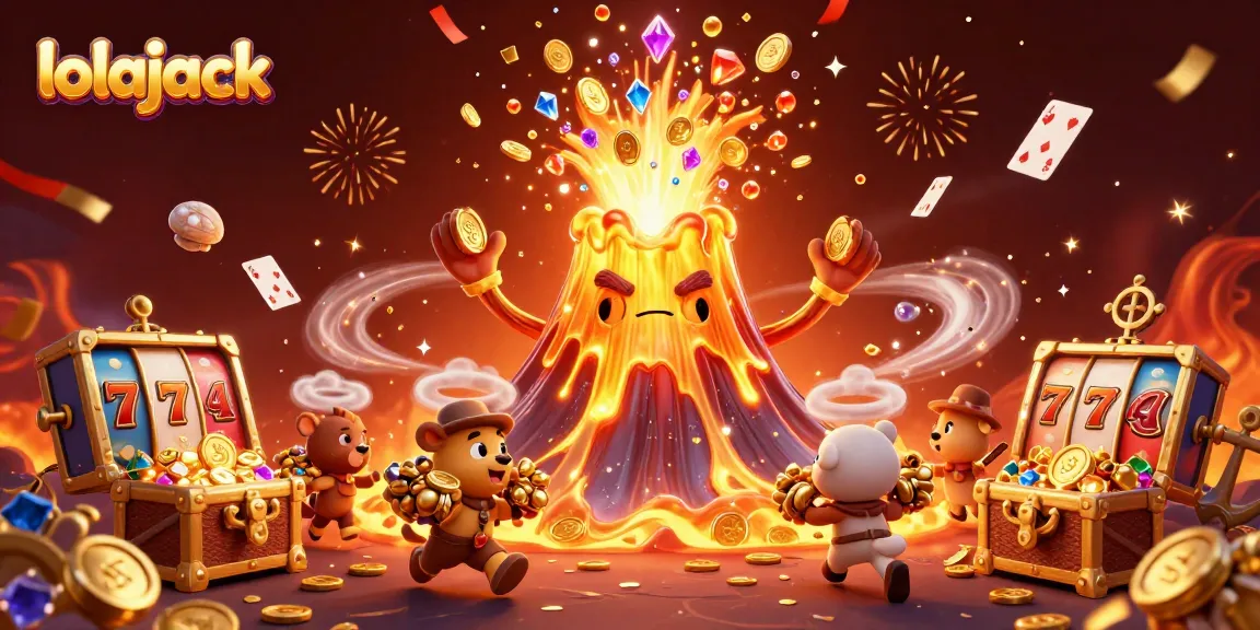 Experience exciting wins at lolajack with a dynamic casino scene filled with colorful gems and treasures.
